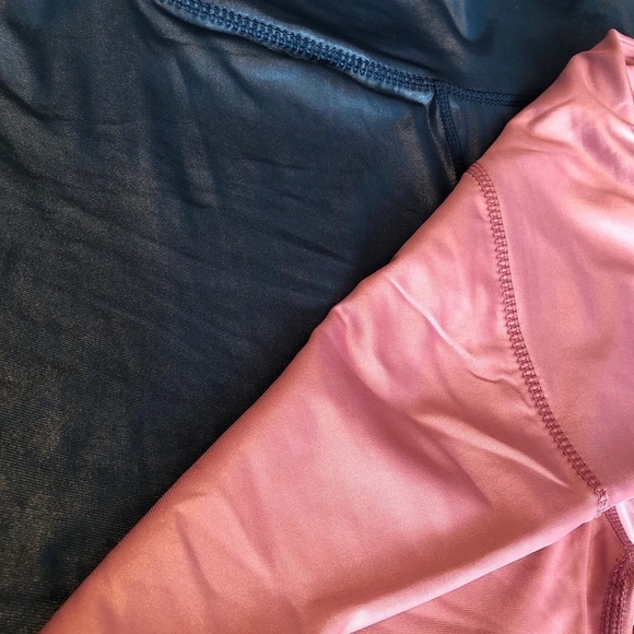 Mauve Liquid Biker Shorts - Picture 3 of 4